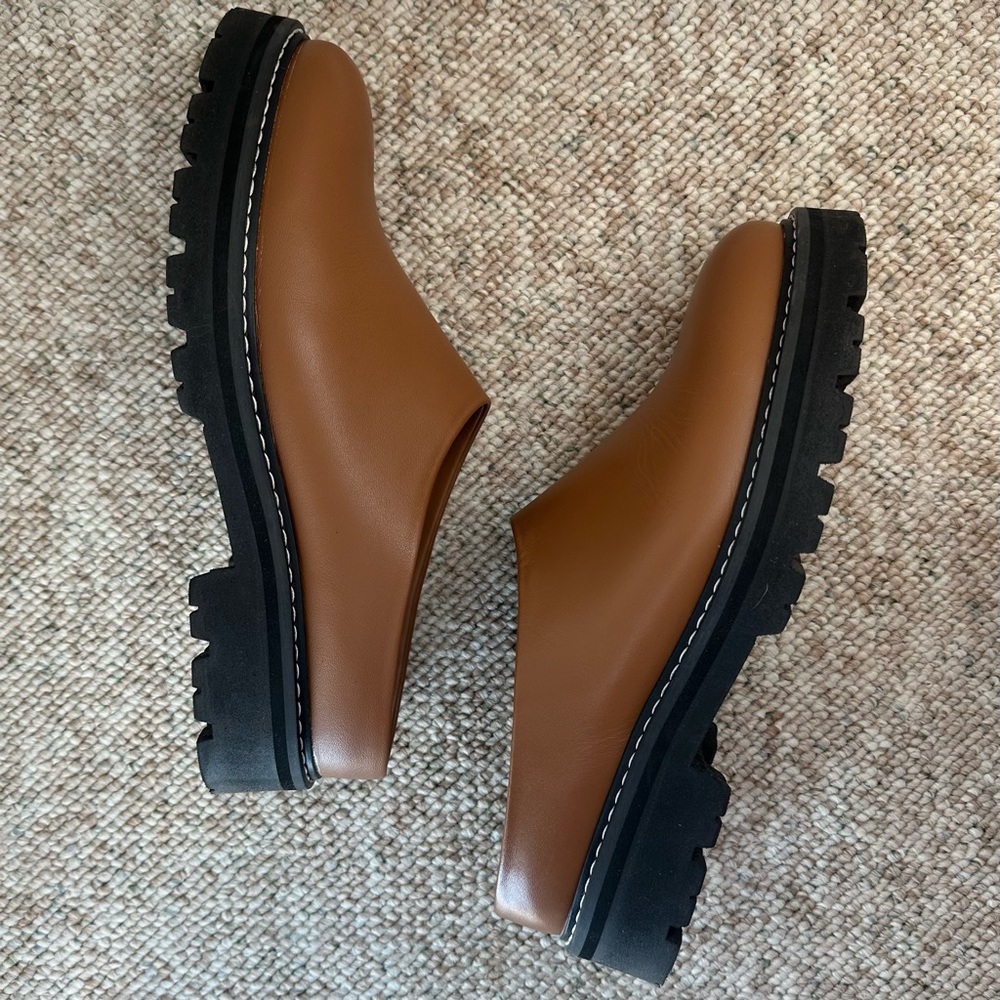 *Like New* Jenni Kayne Leather Lug Mule - Canyon 40